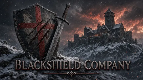Cover art for Blackshield Company, a Skyrim mod: join a mercenary company, radiant contracts